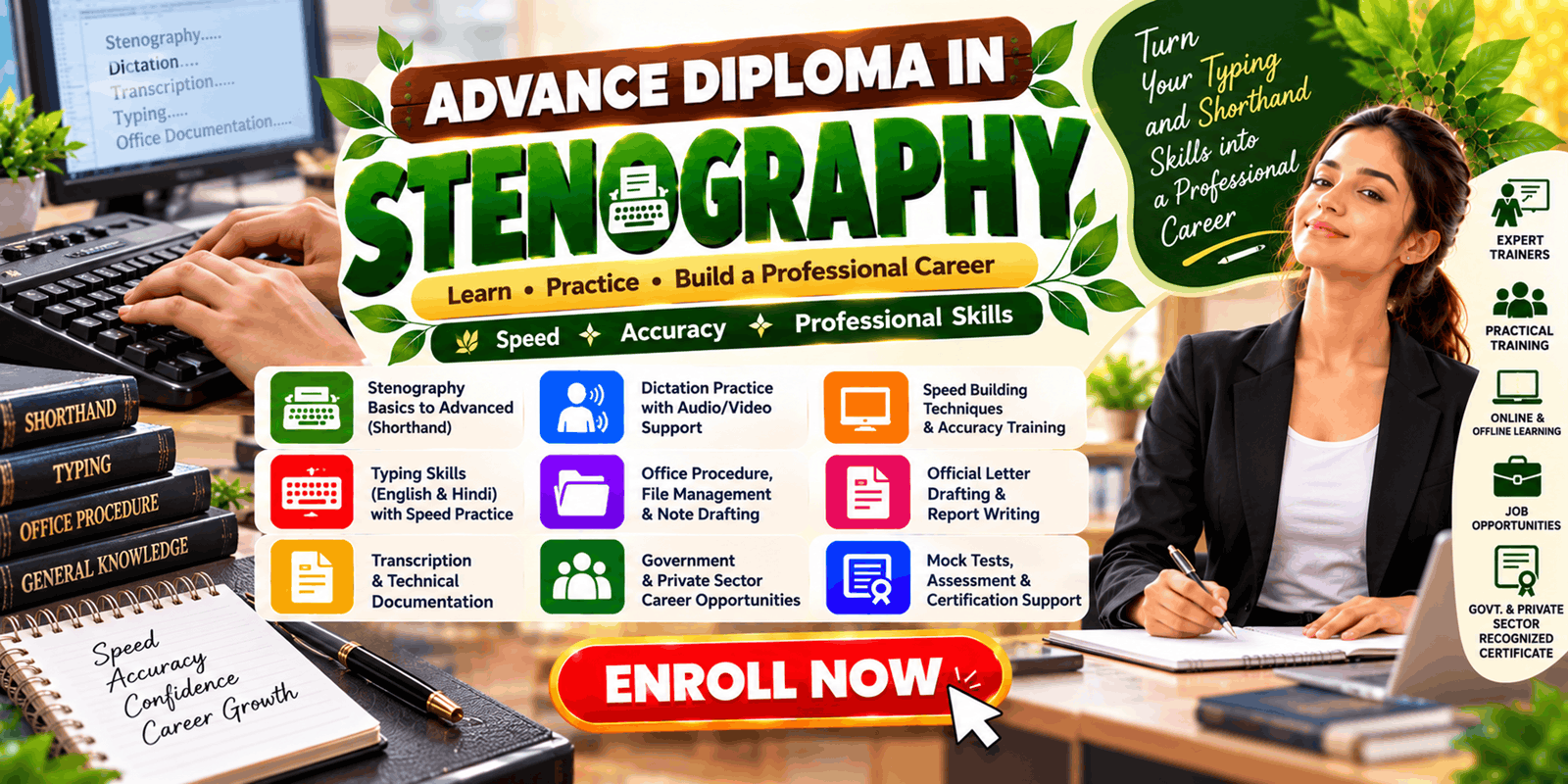 Advance Diploma in Stenography