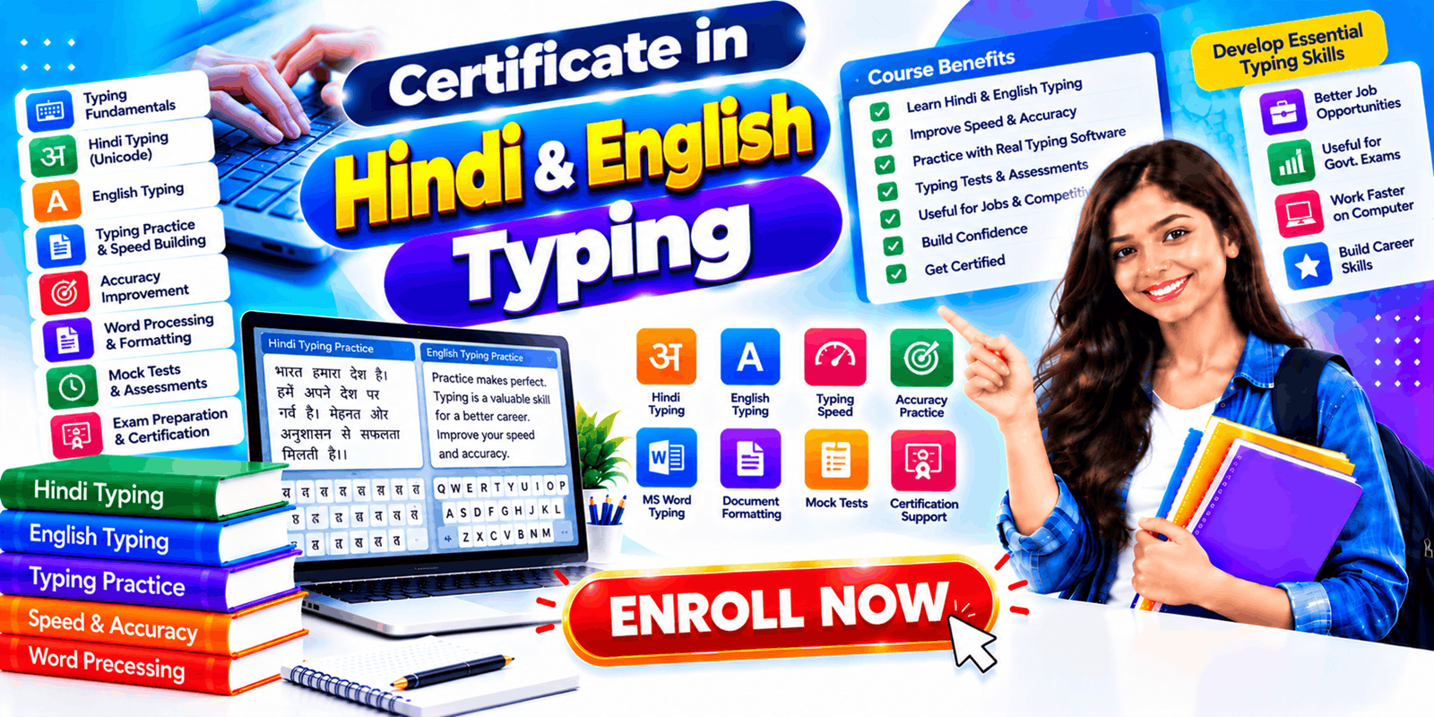 Certificate In Hindi & English Typing