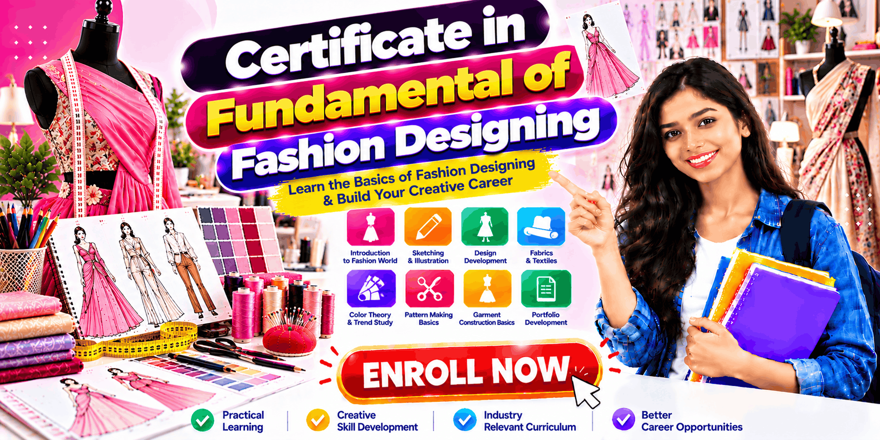 Certificate in Fundamental of Fashion Designing