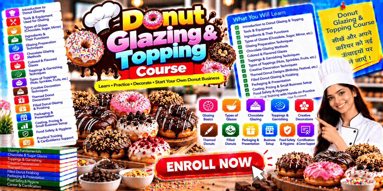 Donut Glazing & Topping Course